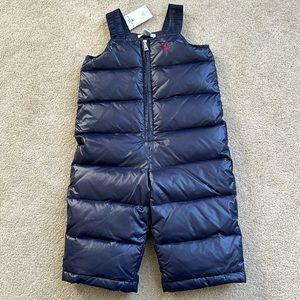 Ralph Lauren baby boy down puffer snow bib